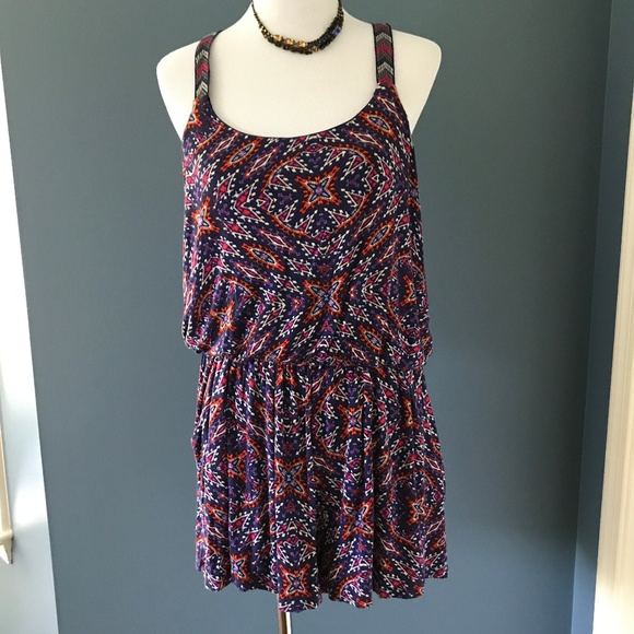 Xhilaration Other - Xhilaration Blue & Red Romper Shorts XL
